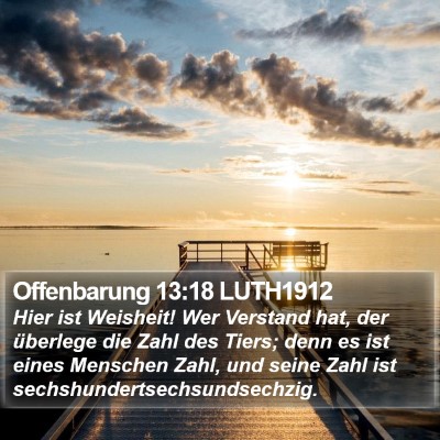 Offenbarung 13:18 LUTH1912 Bible Verse Image