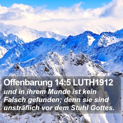 Offenbarung 14:5 LUTH1912 Bible Verse Image