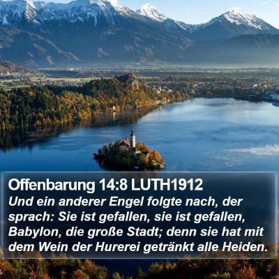 Offenbarung 14:8 LUTH1912 Bible Verse Image