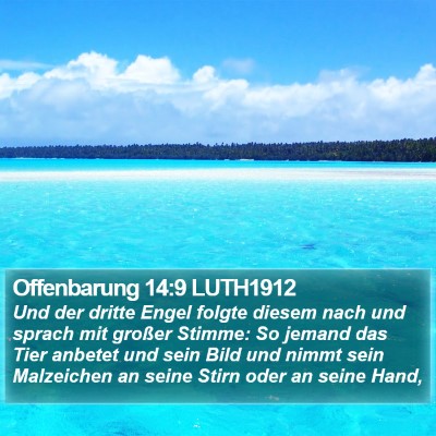 Offenbarung 14:9 LUTH1912 Bible Verse Image