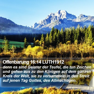 Offenbarung 16:14 LUTH1912 Bible Verse Image