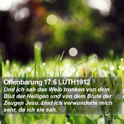 Offenbarung 17:6 LUTH1912 Bible Verse Image