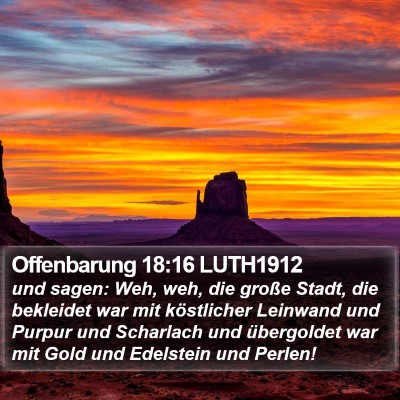 Offenbarung 18:16 LUTH1912 Bible Verse Image
