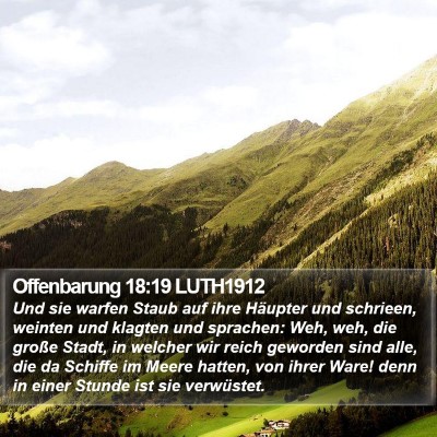 Offenbarung 18:19 LUTH1912 Bible Verse Image