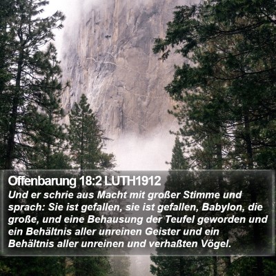 Offenbarung 18:2 LUTH1912 Bible Verse Image
