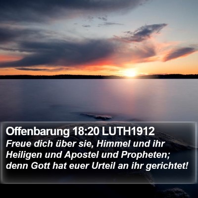 Offenbarung 18:20 LUTH1912 Bible Verse Image