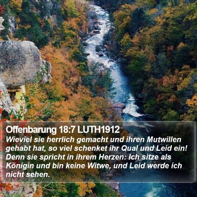 Offenbarung 18:7 LUTH1912 Bible Verse Image