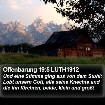Offenbarung 19:5 LUTH1912 Bible Verse Image