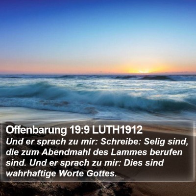 Offenbarung 19:9 LUTH1912 Bible Verse Image