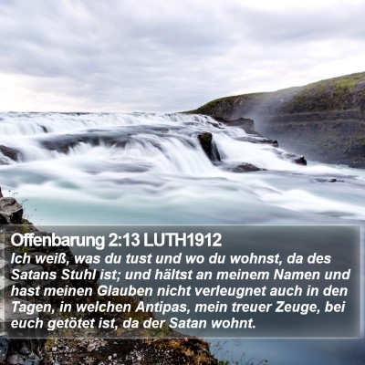 Offenbarung 2:13 LUTH1912 Bible Verse Image