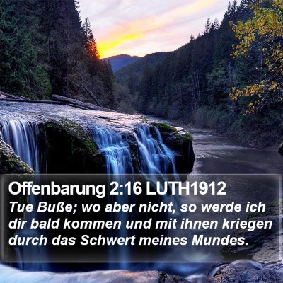 Offenbarung 2:16 LUTH1912 Bible Verse Image