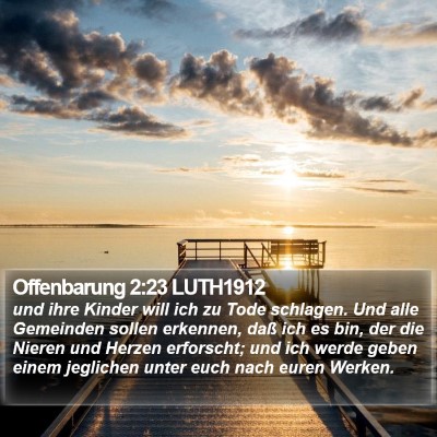 Offenbarung 2:23 LUTH1912 Bible Verse Image
