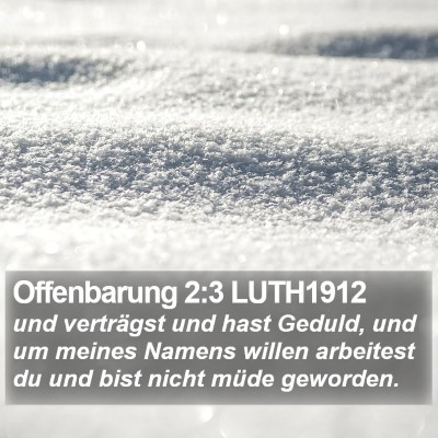 Offenbarung 2:3 LUTH1912 Bible Verse Image