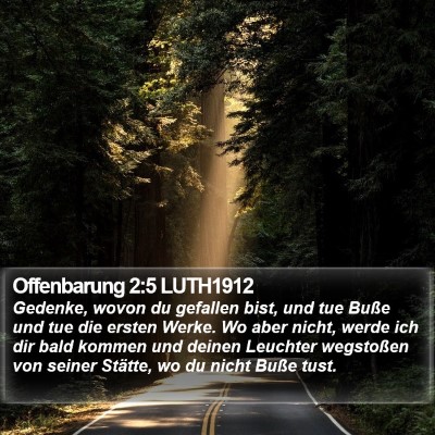 Offenbarung 2:5 LUTH1912 Bible Verse Image