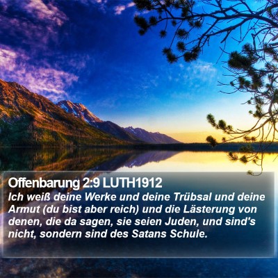 Offenbarung 2:9 LUTH1912 Bible Verse Image