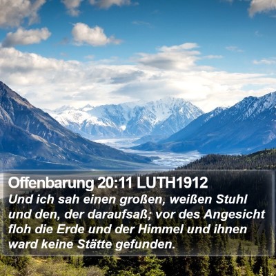 Offenbarung 20:11 LUTH1912 Bible Verse Image