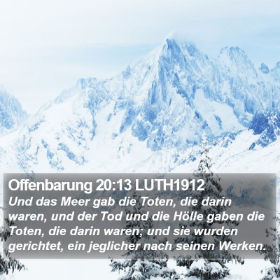 Offenbarung 20:13 LUTH1912 Bible Verse Image