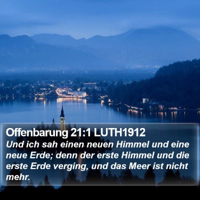 Offenbarung 21:1 LUTH1912 Bible Verse Image