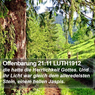 Offenbarung 21:11 LUTH1912 Bible Verse Image