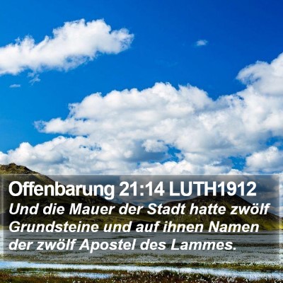 Offenbarung 21:14 LUTH1912 Bible Verse Image