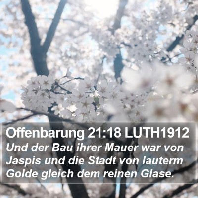 Offenbarung 21:18 LUTH1912 Bible Verse Image