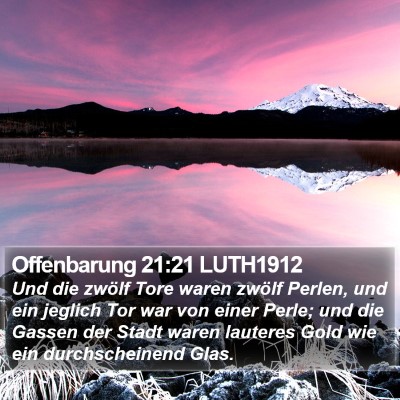 Offenbarung 21:21 LUTH1912 Bible Verse Image