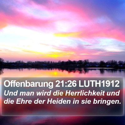 Offenbarung 21:26 LUTH1912 Bible Verse Image
