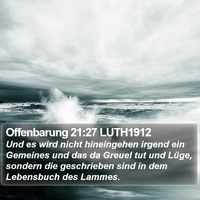 Offenbarung 21:27 LUTH1912 Bible Verse Image