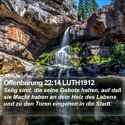 Offenbarung 22:14 LUTH1912 Bible Verse Image