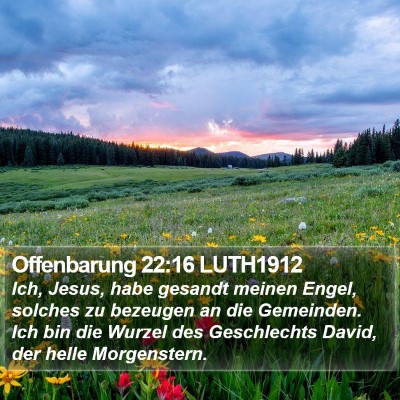 Offenbarung 22:16 LUTH1912 Bible Verse Image