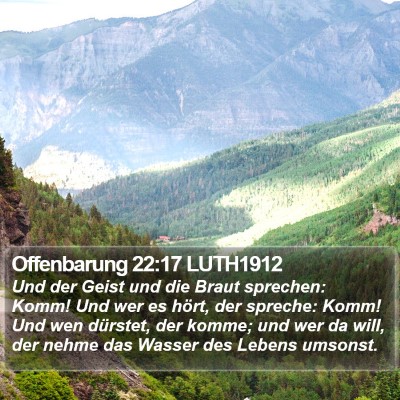 Offenbarung 22:17 LUTH1912 Bible Verse Image