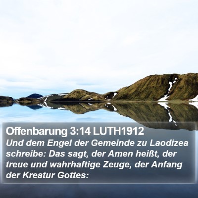 Offenbarung 3:14 LUTH1912 Bible Verse Image