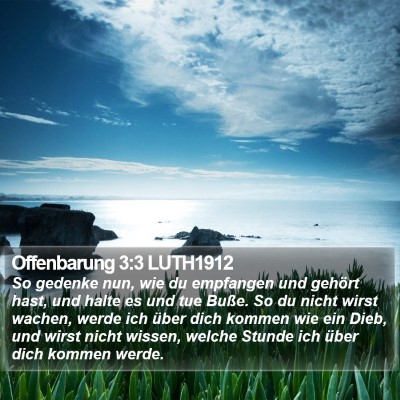 Offenbarung 3:3 LUTH1912 Bible Verse Image