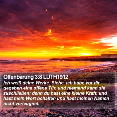 Offenbarung 3:8 LUTH1912 Bible Verse Image