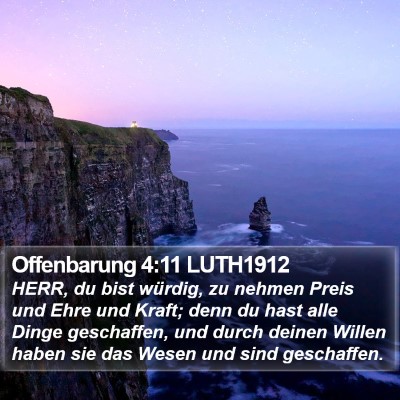 Offenbarung 4:11 LUTH1912 Bible Verse Image