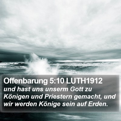 Offenbarung 5:10 LUTH1912 Bible Verse Image