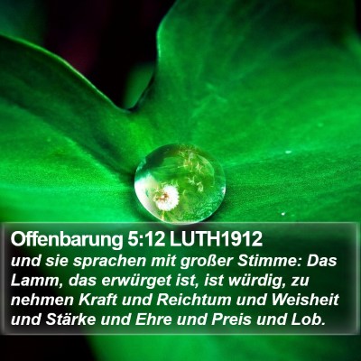 Offenbarung 5:12 LUTH1912 Bible Verse Image