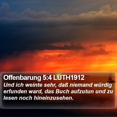 Offenbarung 5:4 LUTH1912 Bible Verse Image