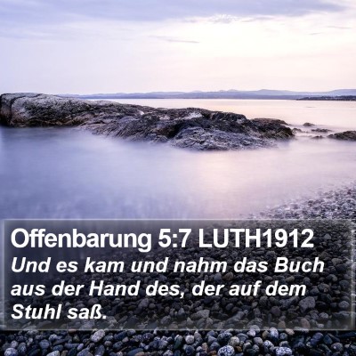 Offenbarung 5:7 LUTH1912 Bible Verse Image