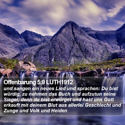 Offenbarung 5:9 LUTH1912 Bible Verse Image