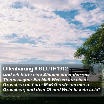 Offenbarung 6:6 LUTH1912 Bible Verse Image