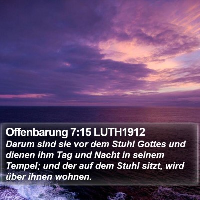 Offenbarung 7:15 LUTH1912 Bible Verse Image