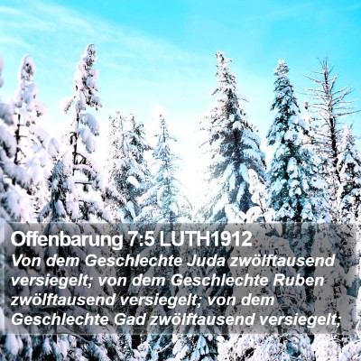 Offenbarung 7:5 LUTH1912 Bible Verse Image