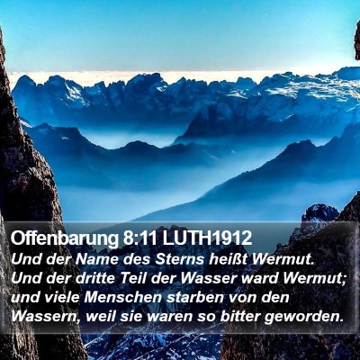 Offenbarung 8:11 LUTH1912 Bible Verse Image