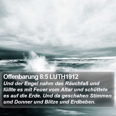 Offenbarung 8:5 LUTH1912 Bible Verse Image