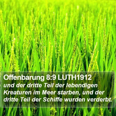 Offenbarung 8:9 LUTH1912 Bible Verse Image