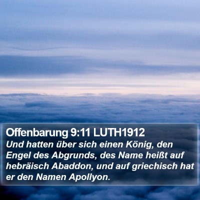 Offenbarung 9:11 LUTH1912 Bible Verse Image