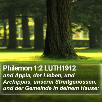Philemon 1:2 LUTH1912 Bible Verse Image