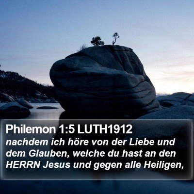 Philemon 1:5 LUTH1912 Bible Verse Image