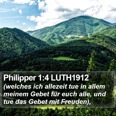 Philipper 1:4 LUTH1912 Bible Verse Image